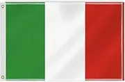 2×3 FT Italy Flag,60×90 Medium Size Italian National Decor,Double Side Digital Printed 150D Polyester Banner With Canvas Header Brass Grommet