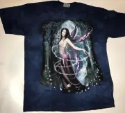 Mountain Purple Moonlight Night Fairy Wings Magic Fantasy Spirit Shirt S-5X