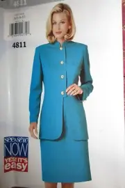 4811 Vintage Butterick SEWING Pattern Misses EASY Jacket Skirt UNCUT OOP NEW FF