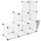 vidaXL Storage Cube Organiser with 6 Compartments White BBT