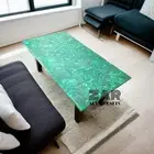 Green Malachite Marble Table Top, Handmade Malachite Table Top for Home Decor