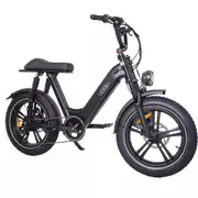 TDR Electric Bicycle 48V 750W Fat Tyres Mountain Bike 20 Inch Off Road Li Ion Battery 15Ah Full Suspension Shimano 7 Speed Hydraulic Brakes LCD Display LED Lights