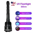 60W UV 365nm LED Black Light Flashlight With Filter Blacklihgt Pet Stains Torch
