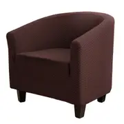 Stretch Chair Sofa Slipcover 1 Seater Couch Cover -Brown