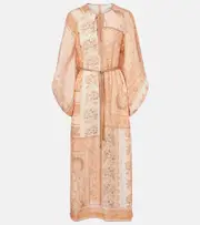 [Zimmermann] Zimmermann Lucky printed linen midi dress AU 16 orange
