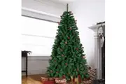 Festiva Christmas Tree 210cm / 6.90FT Xmas Decoration Green Home Decor 1350 Tips Pre-decorated