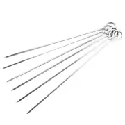6 Pcs Kabob Skewers Stainless Steel Barbecue Prod Outdoor Reusable Needle