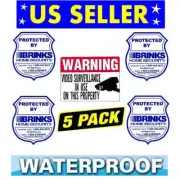 4 BRINKS HOME SECURITY STICKER SIGNS DECALS+WARNING CAMERA DECAL LOT