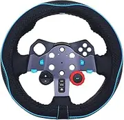 DuoDuoBling D Steering Wheel Cover Racing Game Accessories 10.6 inch 27cm for PC,Xbox OneSeries X/S,g920 x920 G29 g923 g27 g25,PS4,PS3, PS5,Nintendo Switch (Black Blue)
