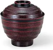 J-Kitchens Soup Bowl (Soup Bowl, Bowl, Wan, Lacquerware) (Lid), Akebono, 4.1 x 4.1 x 4.0 inches (10.3 x 10.3 x 10.2 cm), ABS Resin, Made in Japan