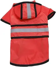 WEKAMOS Reflective Pet Dog Raincoat for Small Dogs Ralinwear with Hat for Outdoor Walking Running Red S Comfortable Durable Design Ensures Safety Rainy Weather