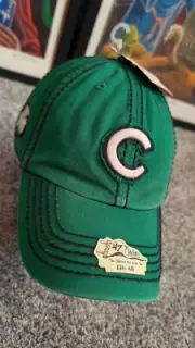 Green Shamrock Chicago Cubs Baseball Hat Cap Fitted Cotton Irish 47 Brand OSFA
