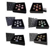 [Let's Play Games] LPG Metal RPG Draco Dark Dice Set - Red/Gold