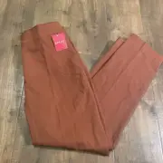 NWT Spanx On the Go Ankle Slim Straight Pants in Bronze Glow Women's Small