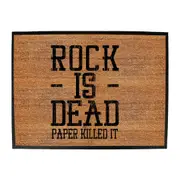 Rock Is Dead Paper Killed It - Funny Novelty Doormat Man Cave Floor mat