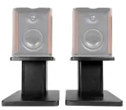 (2) 8” Black Bookshelf Speaker Stands For Swan M100MKII Bookshelf Speakers