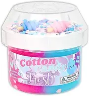 Cotton Candy Frost (8oz) - ICEE Textured Slime - Handmade in USA - Dope Slimes, Blue Pink