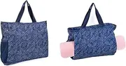 FATOLXX Yoga Mat Tote Pilates Bag - Waterproof Yoga Gym Bags and Carriers Fits Your All Stuff with Wet Pocket Zipper Yoga Mat Holder