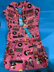PAUL FRANK JULIUS & FRIENDS PINK MUSIC POPLIN PAJAMA SET SIZE XS