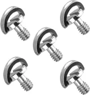 5Pc D-Ring 1/4" Screw for Camera Camcorder Tripod Monopod QR Quick Release Plate