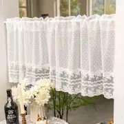 Lace Short Valance Curtain for Kitchen Small Window Tulle Sheer Short Curtains