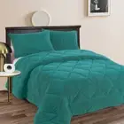 Teddy Fleece 3 Pcs Comforter Set Teal by Ramesses
