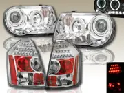 05-07 CHRYSLER 300C SRT8 CHROME CCFL HALO PROJECTOR HEADLIGHTS + LED TAIL LIGHTS (for: Chrysler)
