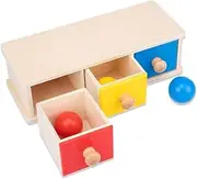 KOMBIUDA 1pc Ball Drawer Farm Craft Kits for Activity Cube Board Animal Play Mats for Floor Learning Labyrinth Game Board Bamboo