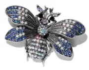 Antique Bee Brooches, Honeybee Brooch, Rhinestone Brooch, Bee Lover Pin