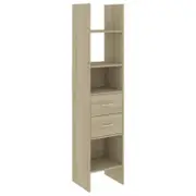 vidaXL Book Cabinet Sonoma Oak Engineered Wood Home Organiser Storage Shelf