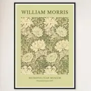 Galrie William Morris Chrysanthemum Print from the Metropolitan Museum Timeless (1877), Black Frame, A0 84 x 119cm (33 x 47inch)