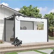 0.5mm Customizable Clear Plastic Tarpaulin Curtain Grommet for Patio Gazebo Outdoor Protection (5x2.5m/16.4x8.2ft)