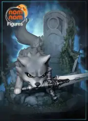 Chibi Greatsword-Wielding Wolf | Nomnom Figures
