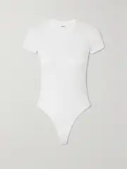 [RE/DONE] RE/DONE - Stretch-cotton Jersey Bodysuit - White - large large White