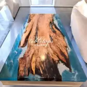 36"x80" Ocean Wave Bar Table – Unique Waves Design for Home Bars Furniture Decor