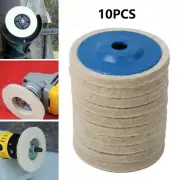 High Quality 10Pcs Wool Polishing Discs for Angle Grinder 100mm Diameter