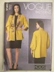 Vogue 1493 Koos Van Den Akker Designer Jacket Pattern XS-M 4-14 Pockets UC FF