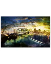 Ready2HangArt Brooklyn Bridge Wrapped Canvas Wall Art by Tristan Scott