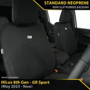 Toyota HiLux 8th Gen - GR Sport - GP4 Neoprene 2x Front Seat Covers (Made to Order)
