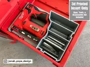 Milwaukee Packout Tool Box Drawer Insert for M12 3/8 Crown Stapler (Insert Only)