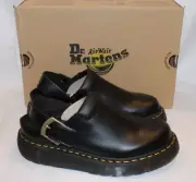 Dr. Martens Laketen Women's Leather Slingback Platform Mules Clogs Black Size 9