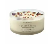 Rose Quarts Crystal Infused Scented Candle LOVE & KINDNESS - Lemon Scented Myrtle