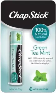 12-Pack ChapStick 100% Natural Lip Butter 8Hr Moisture, Green Tea Mint, 0.15 oz