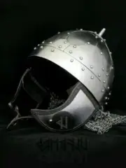 Medieval Knight Blenheim Viking Helmet With Chain Mail Warrior Halloween HTT67