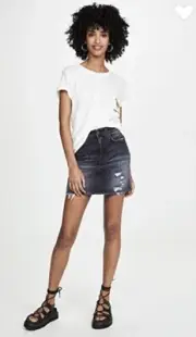 New! $188 PRPS Women’s Denim Miniskirt Grey Color Made in Italy Size 29
