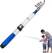 Telescopic Fishing Pole - Short Sea Fishing Pole Casting Rod,Travel Fishing Rod for Bass Trout Saltwater Freshwater with Comfortable Handle for Men Him