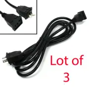 Lot 3 - 10 Ft / 3M Extension Cord Ballast Reflector Power Grow Light Lamp Cable