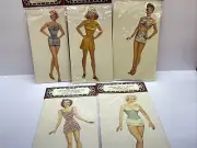 5 Vtg Collectors Celebrity Paper Doll Lot SEALED Kelly Davis Miranda Garland S1