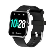 1.69 Inch Tft Screen Ip67 Waterproof Smartwatch With Temp Sleep Heart & Call Alert Black Smart Watches