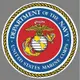 美國海軍陸戰隊 臂章3M貼紙 圓形 United States Marine Corps USMC